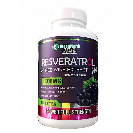Suplemento Resveratrol 1600 Mg Green Wor