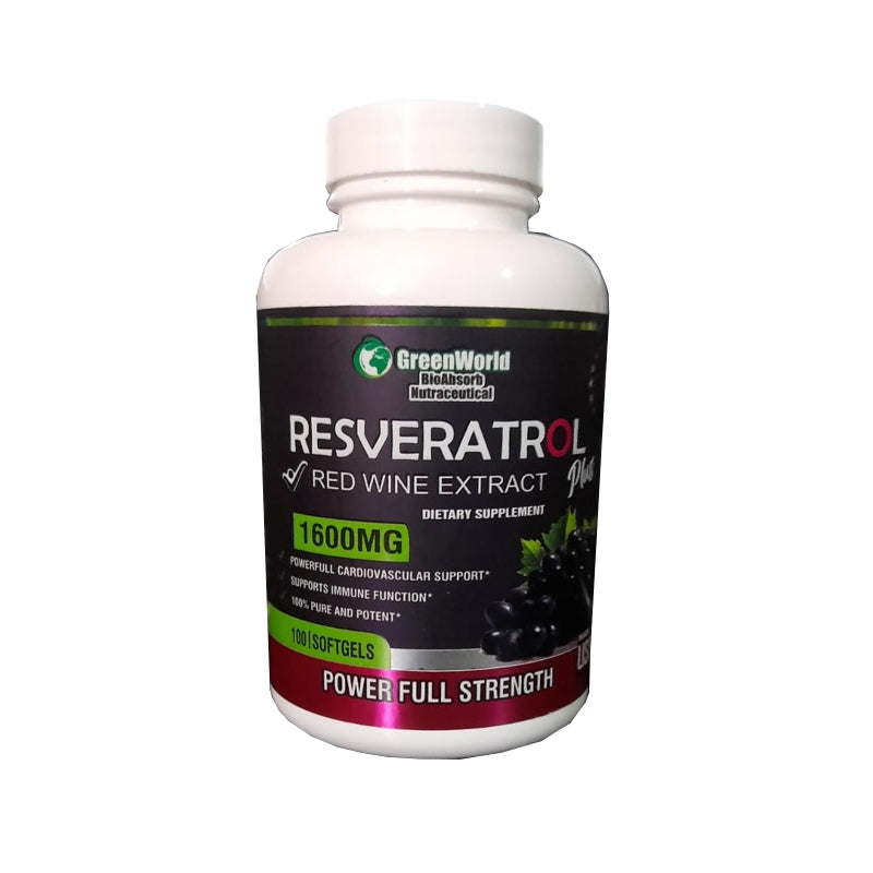 Suplemento Resveratrol 1600 Mg Green Wor